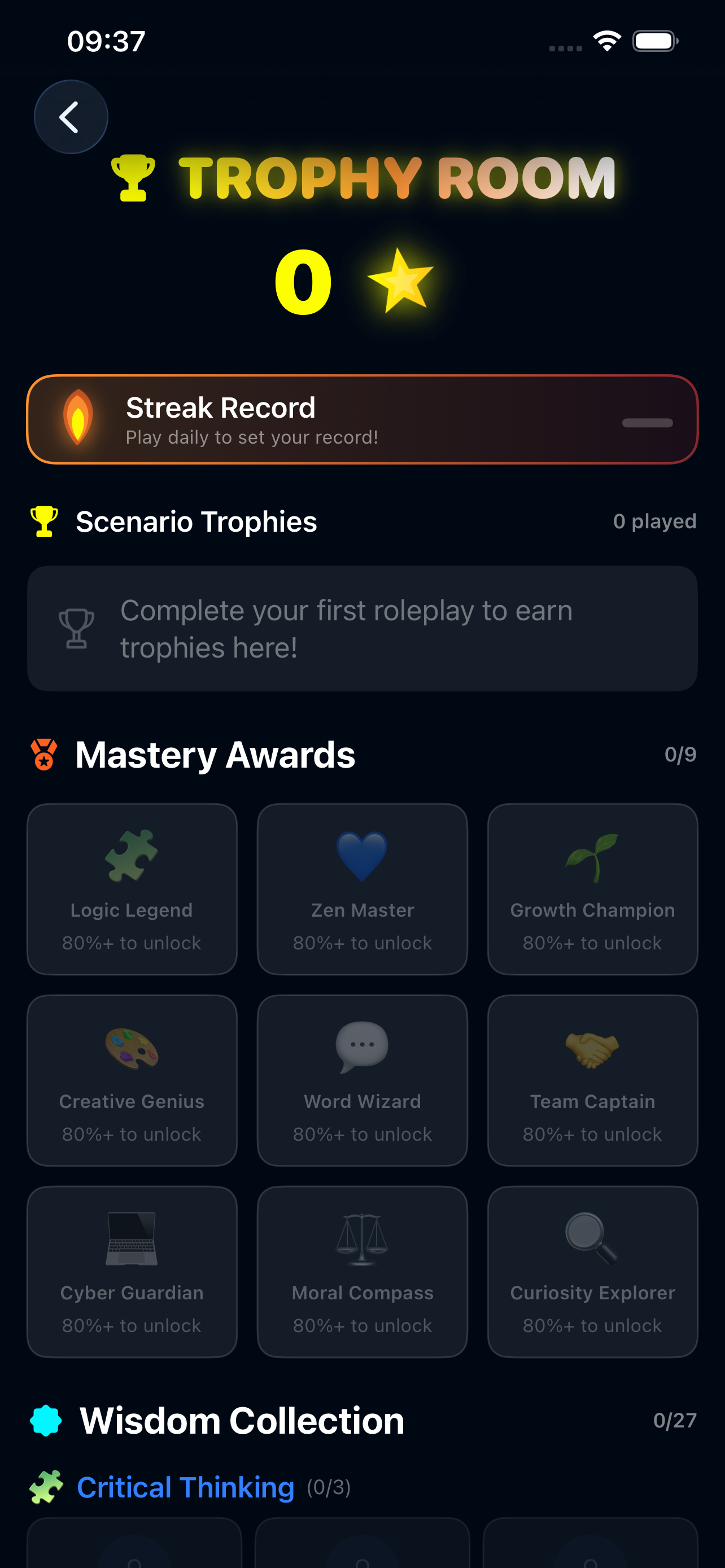 KAID — Trophy room and mastery awards